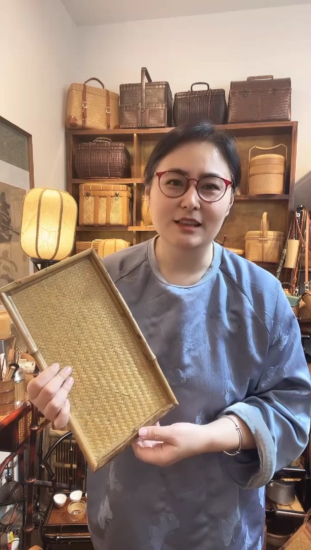 TC173云妃大漆竹编干泡盘