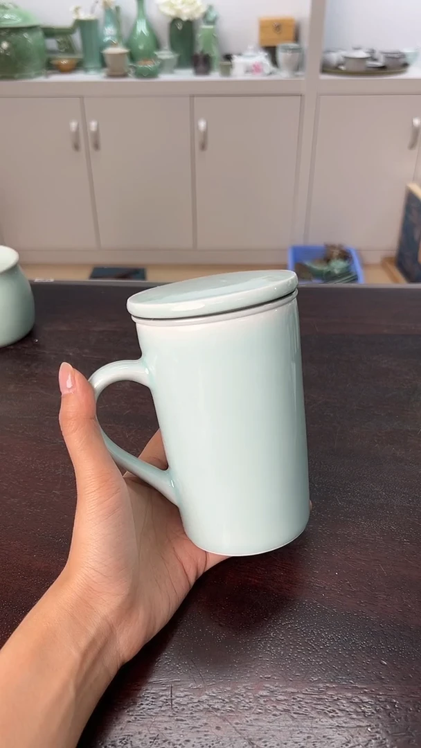 龙泉云间青瓷小米茶器
