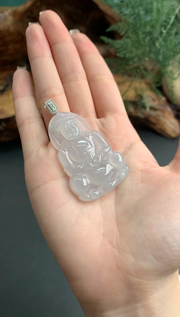 吊坠(不含链)18K金镶嵌翡翠翡翠饰品-188