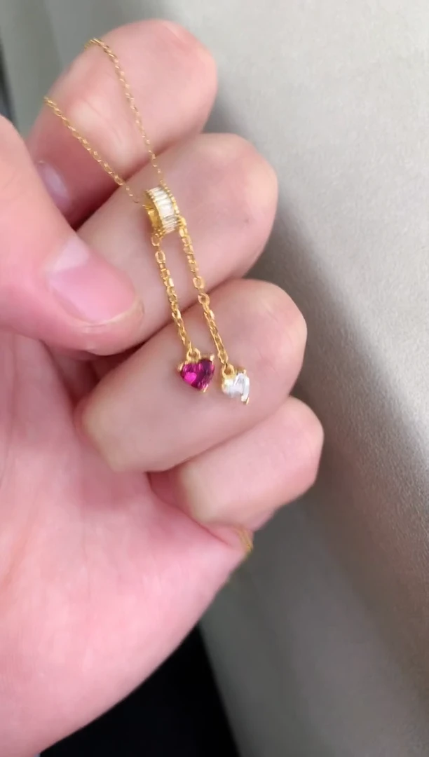 【闪购商品】碧玺颈饰银S925镶嵌多宝项链