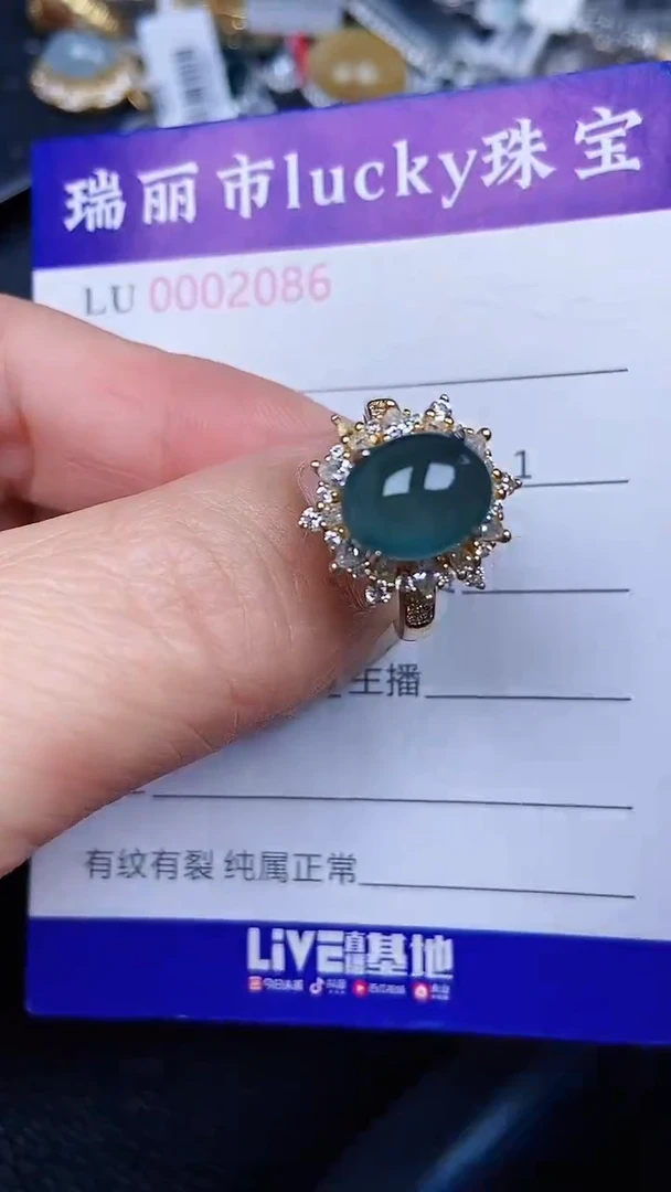 颈饰银S925镶嵌翡翠2086