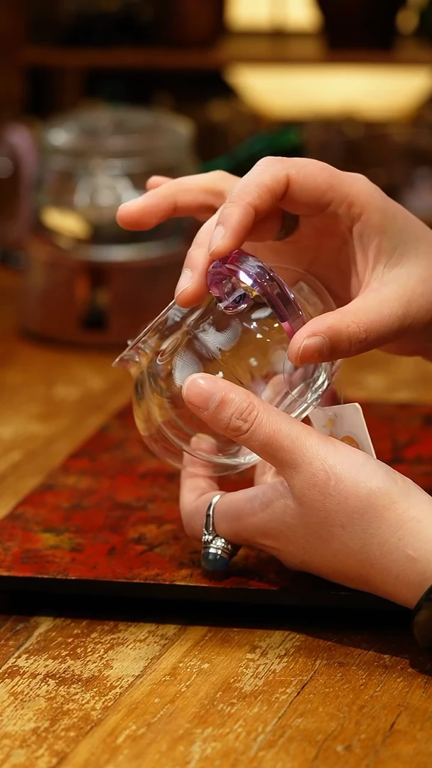 【闪购商品】禾器/晶彩纳福茶海/浅紫色/定制版