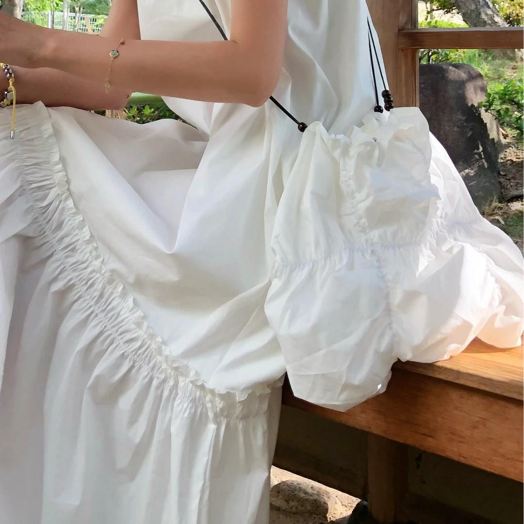 婉君【云朵包】设计感气质白色时尚斜挎包包LWJ25B2S1656