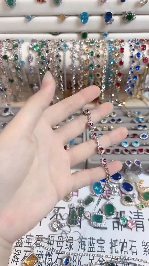 未镶嵌手链红宝石红宝石手链