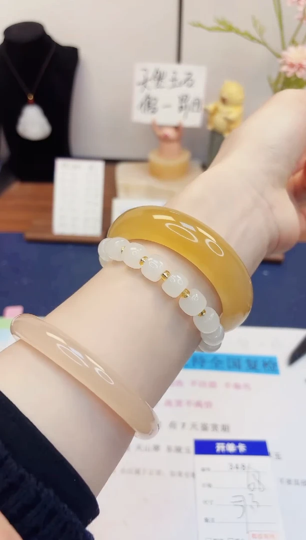 【闪购商品】石英质玉手镯未镶嵌348-财气镯-圈口57