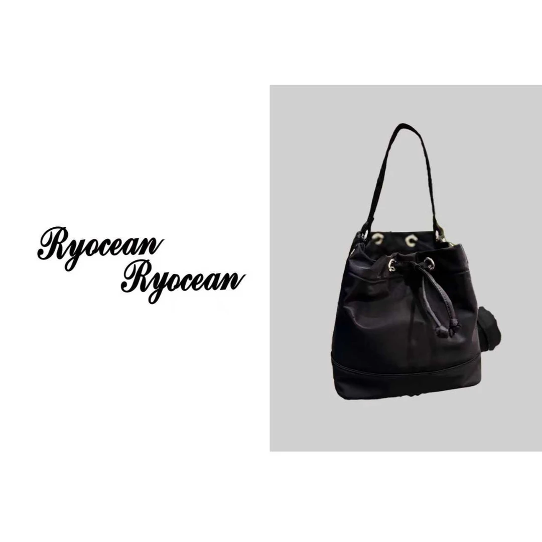 RYOCEAN 系带高知分女士水桶包单肩包（不含装饰挂件）