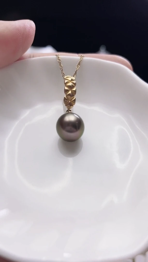 银S925镶嵌颈饰海水珍珠大溪地珍珠吊坠
