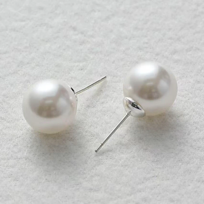 施家珠珠暖白高端贵气优雅气质轻奢百搭耳饰