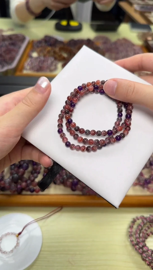 未镶嵌手串水晶超七桃花醉 多样性发一