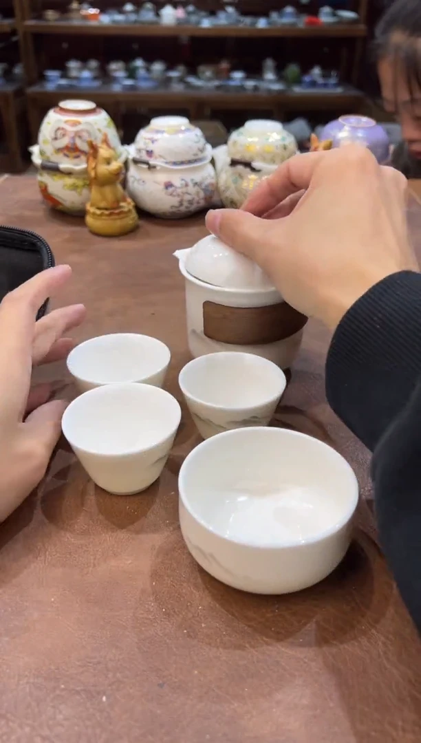真的很便宜会开片的旅行茶具