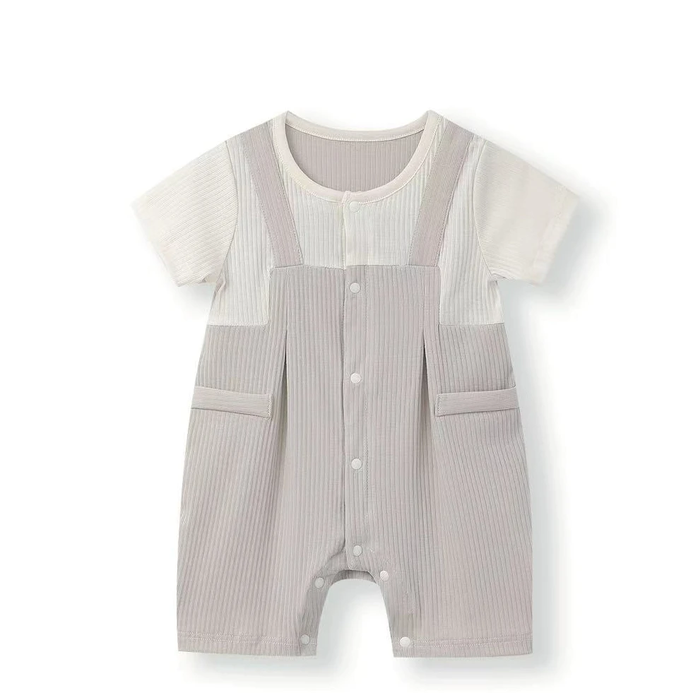 连体裤夏季幼儿爬服连体衣夏季彩虹婴儿连体衣哈衣