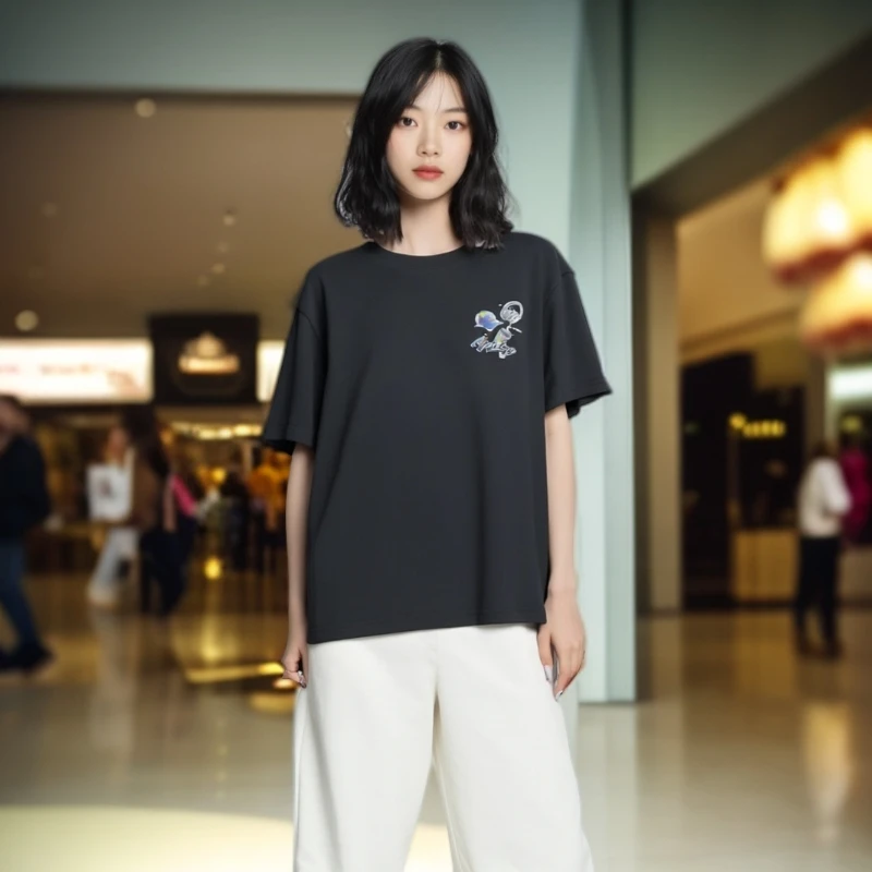 夏季圆领情侣款云柔水光T打底衫T恤休闲(525)