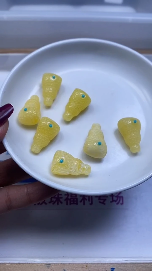 裸石蜜蜡未镶嵌E513 蜜蜡 三通1个5元