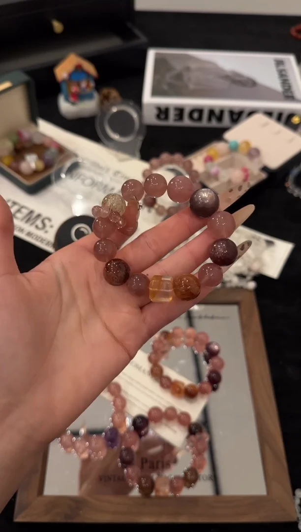 未镶嵌手链水晶乌梅子酱x3573