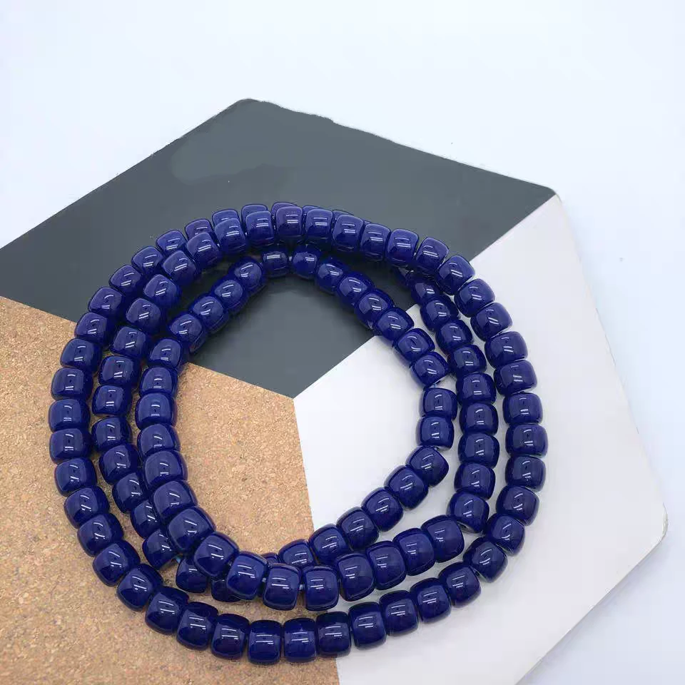 617号蓝色7.6*6直切项链