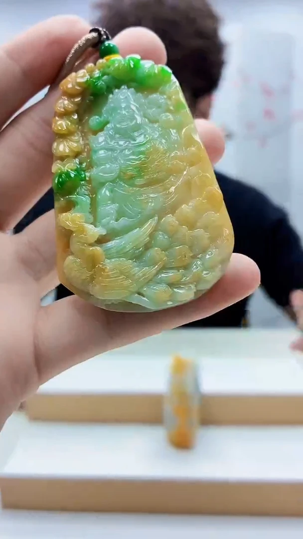 未镶嵌定制翡翠4688bb-毛货挂件33