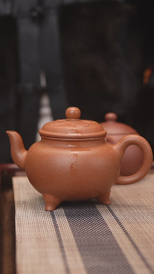 【闪购商品】紫砂茶壶桃花泥大彬如意180cc