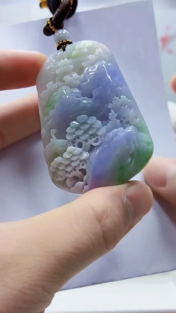 未镶嵌定制翡翠5060bb-毛货挂件78