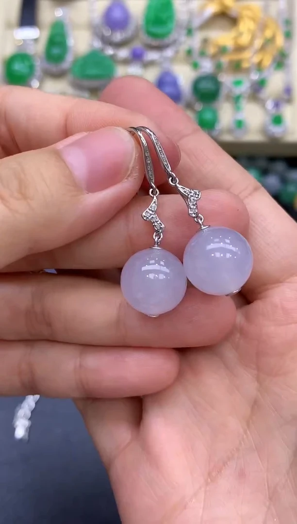 18K金镶嵌翡翠耳饰149-中国好珍宝