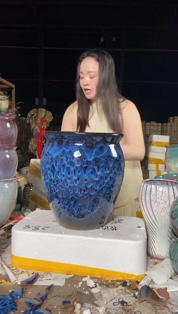 宜兴紫砂粗陶花盆28/31