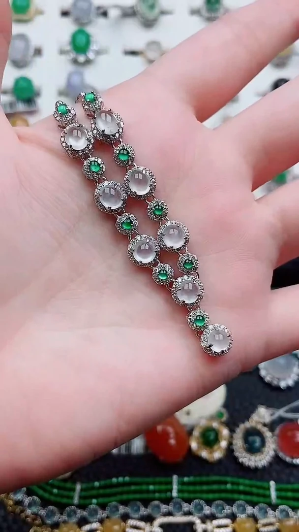 颈饰银S925镶嵌翡翠用****51