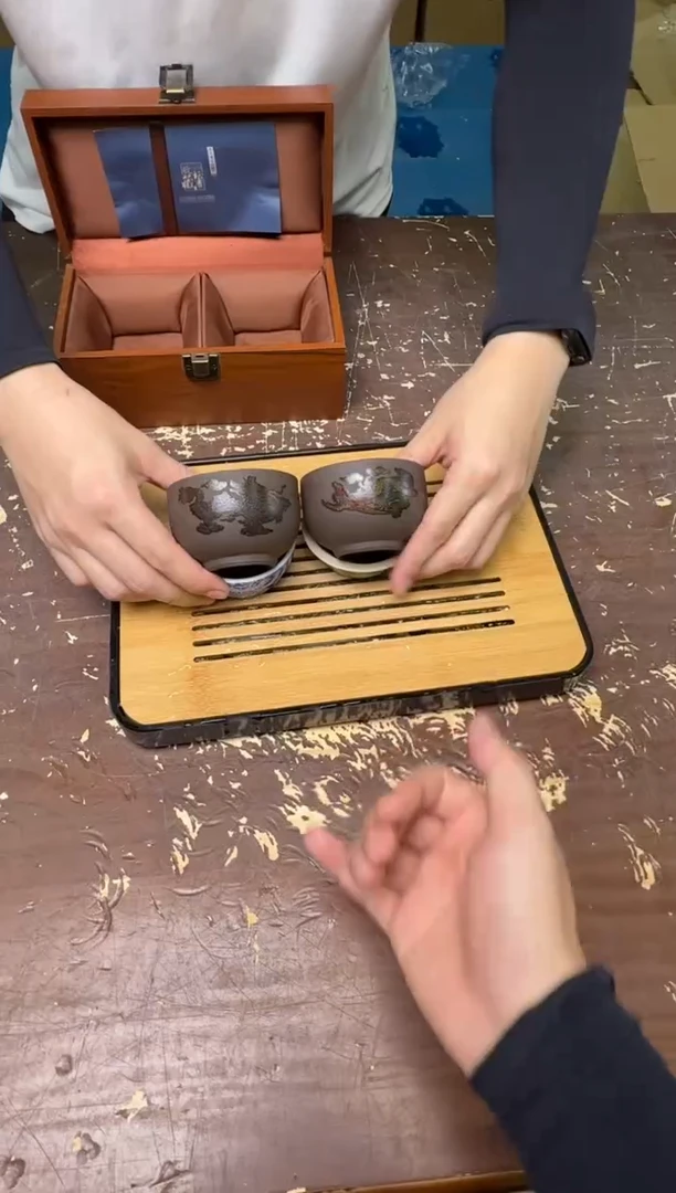 变色紫砂对杯（无礼盒）@@@@@@@@@@@@@@@@@@