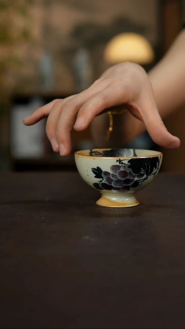 杯景德镇陶瓷杯碗柴烧多人