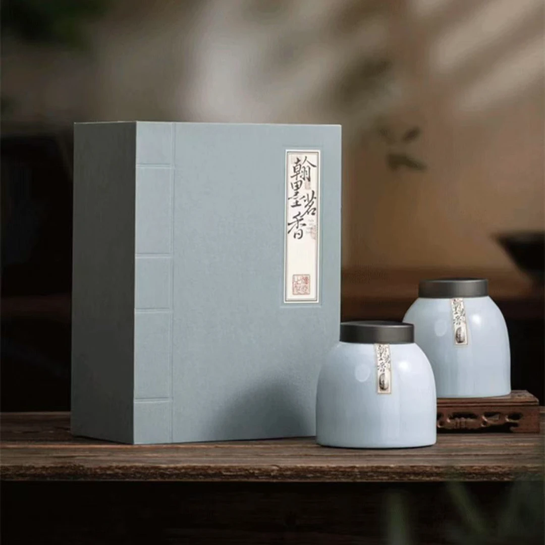 兰色【翰墨茗香】 碧螺春绿茶 鲜醇回甘茶叶礼盒80g 不带手提袋~