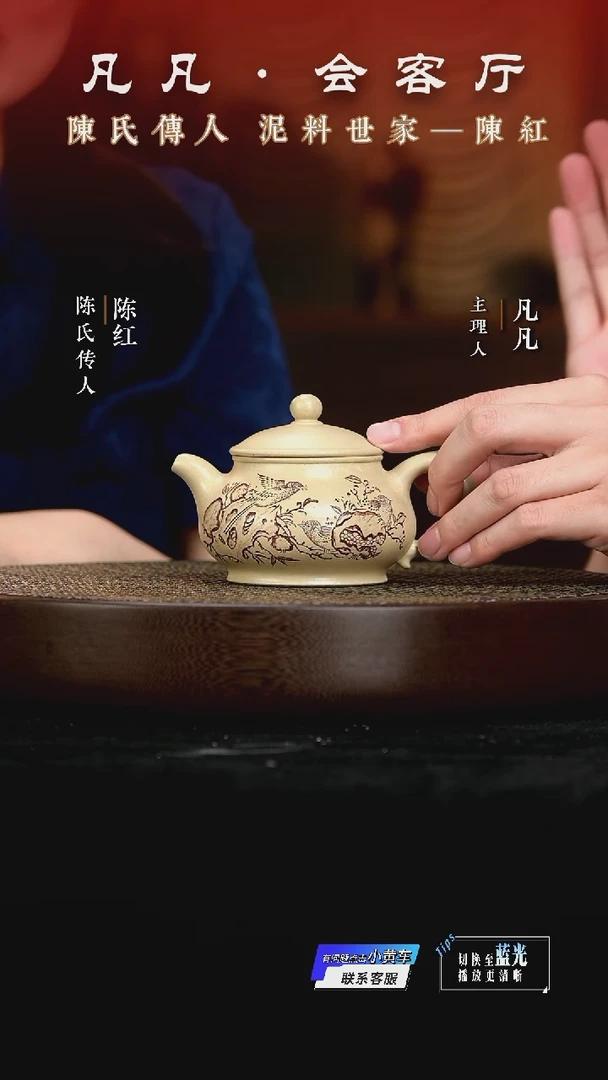 茶壶紫砂WX109陈红潘壶玉石本绿260cc