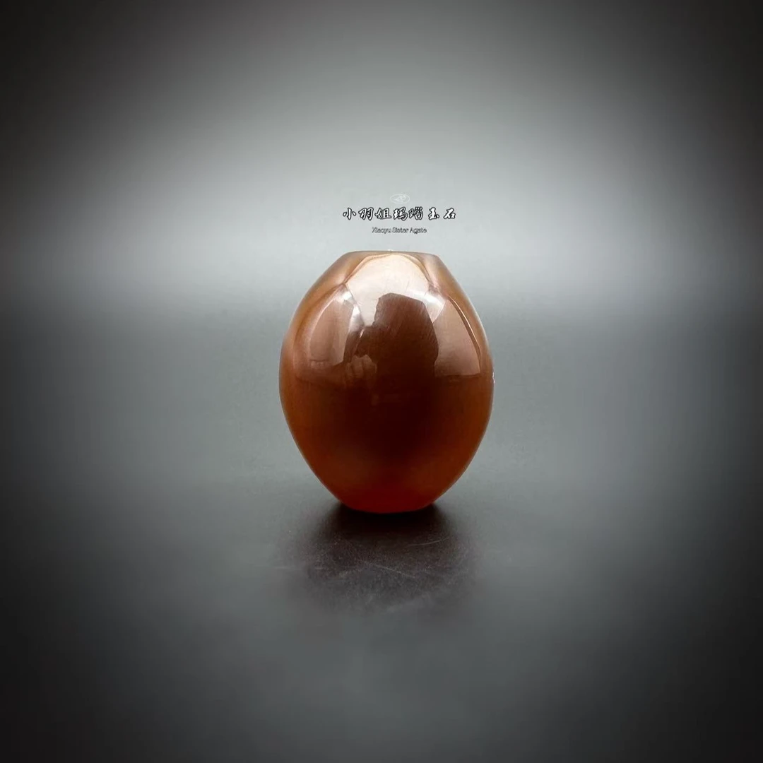 天然缠丝玛瑙橄榄珠双面眼紫冰 尺寸 27.8*25