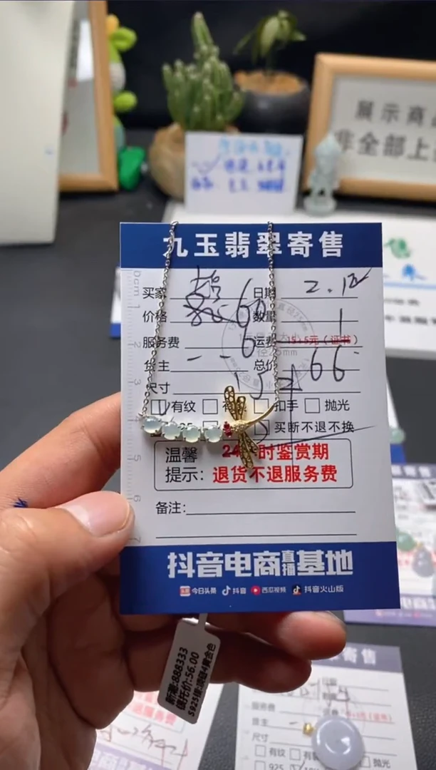 【闪购商品】翡翠颈饰银S925镶嵌买断