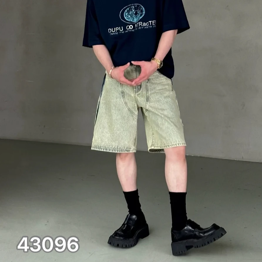 直筒裤常规款夏季短裤潮流休闲牛仔裤43096