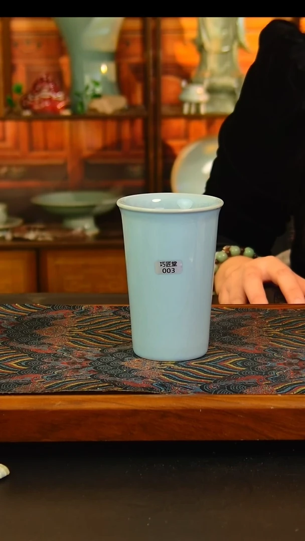 瓷片原矿汝瓷福利单杯，微瑕