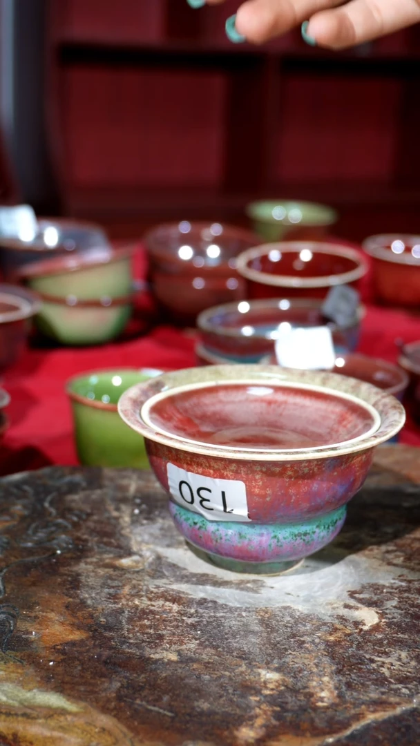 摆件精品窑变钧瓷茶器