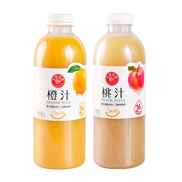 【邻居都在买】永辉优选橙汁+桃汁 1L*2