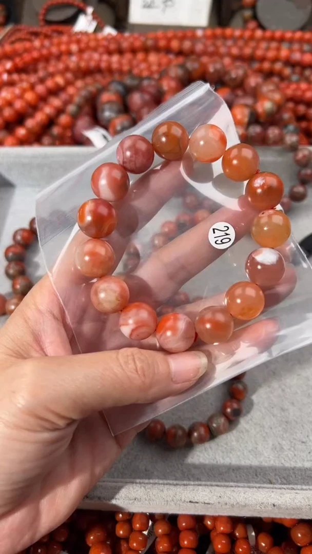 南红玛瑙手串未镶嵌14+