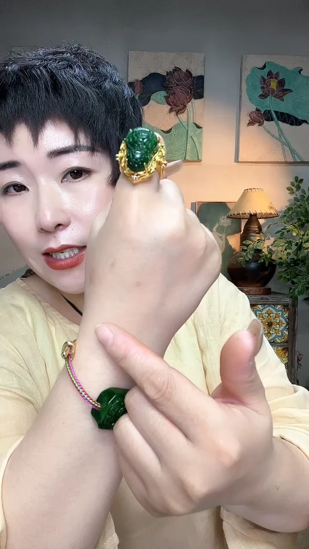合金戒指翡翠688