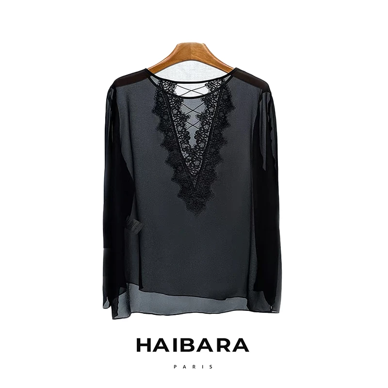 斜边设计乔其纱防晒衣罩衫性感遮肉显瘦时尚上衣宽松设计师