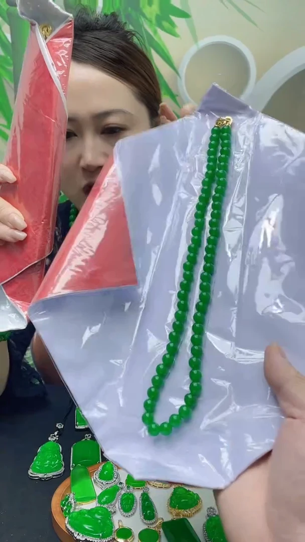 项链14K金镶嵌翡翠E1