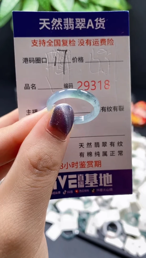 翡翠戒指未镶嵌天然翡翠戒圈9318