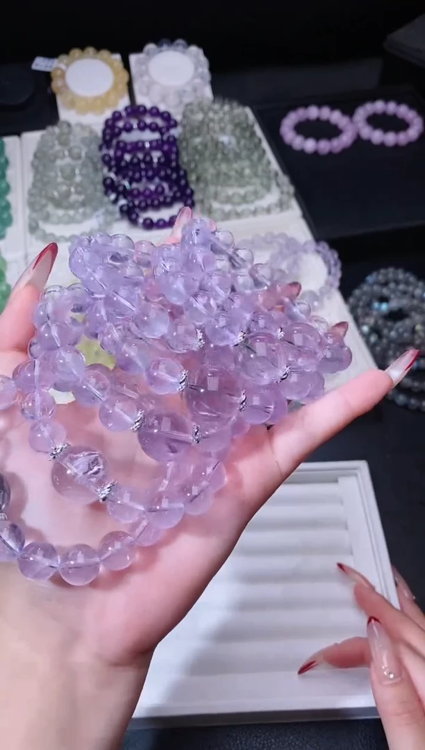 【闪购商品】水晶手链合金115.26葡萄冰茶紫水晶 多样性发其一