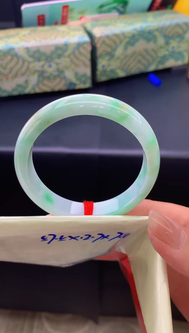 未镶嵌手镯翡翠-k35 圈口57.5 天然缅甸A货翡翠