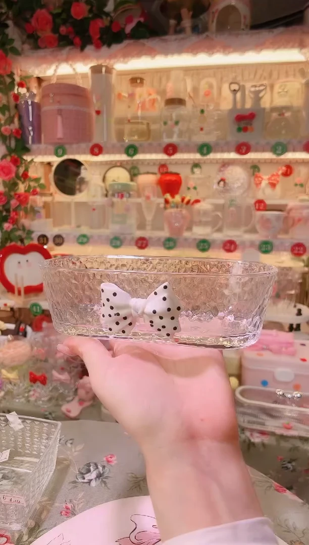 摆件开播福利数量不多，快抢！蝴蝶结水果收纳盒