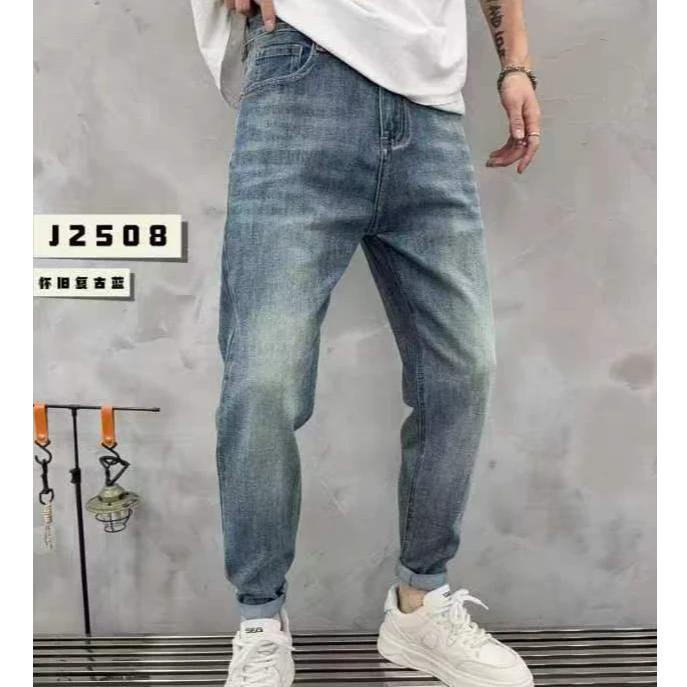 13怀旧复古蓝牛仔裤