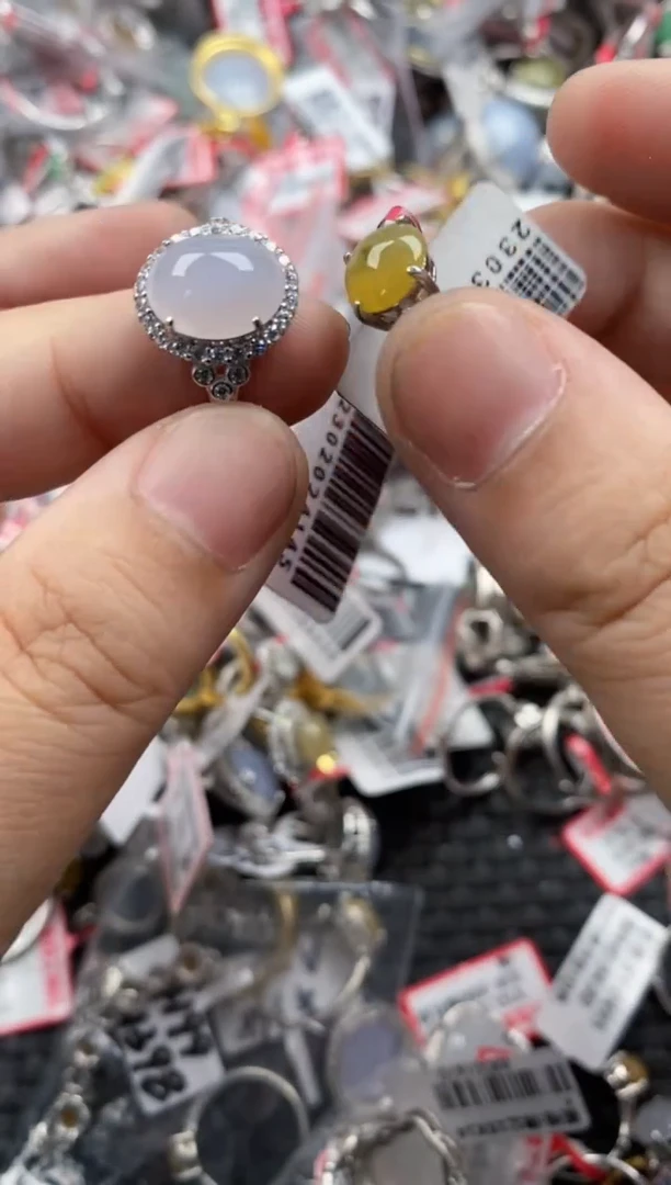 银S925镶嵌戒指翡翠222   6