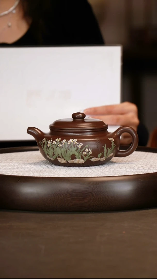 【潘洪均】景舟扁腹 420c+鹤杯+九鹤画