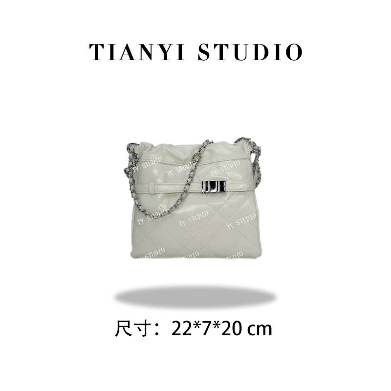 【TY】QYX-9738-米白 轻奢高级韩版单肩潮流时尚简约女包