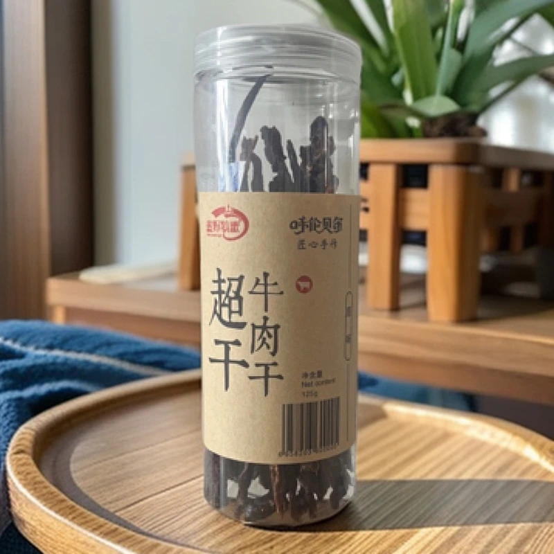 （主播专享）内蒙古草原特产手撕风干超干牛肉干嚼劲十足125g/桶
