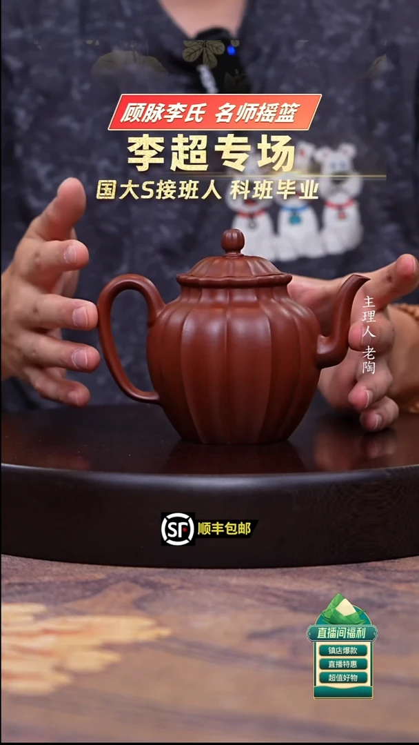 茶壶紫砂小红泥筋纹酒壶300cc