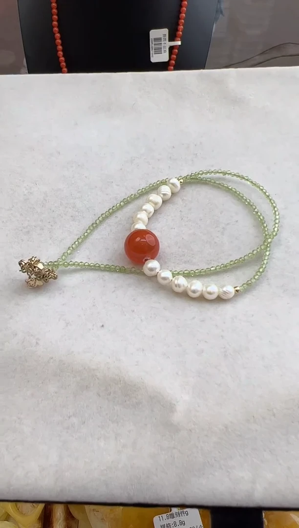 【闪购商品】橄榄石项链未镶嵌10208083-项链